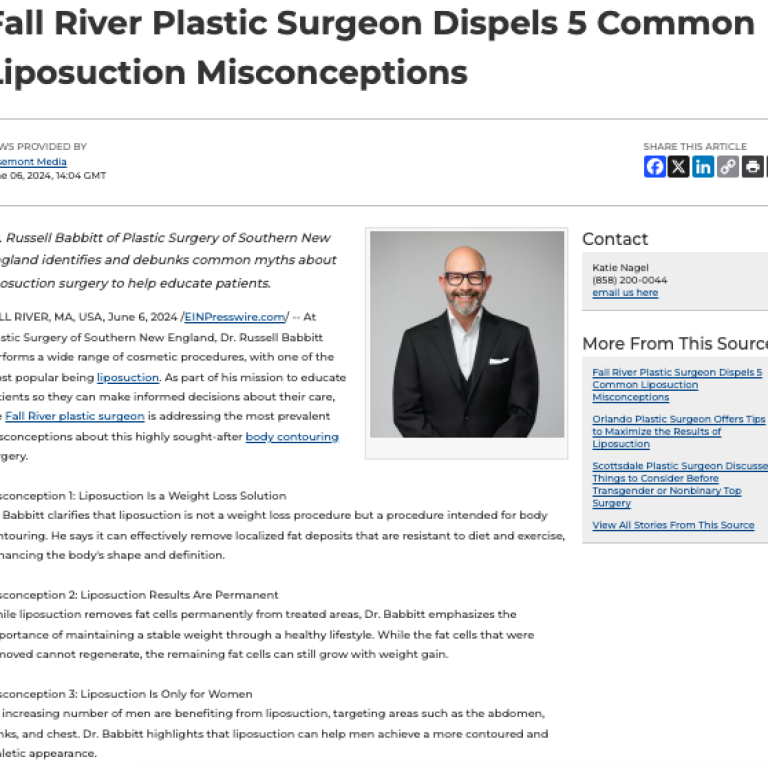 Dr. Russell Babbitt provides the truth behind major misconceptions surrounding the liposuction procedure.
