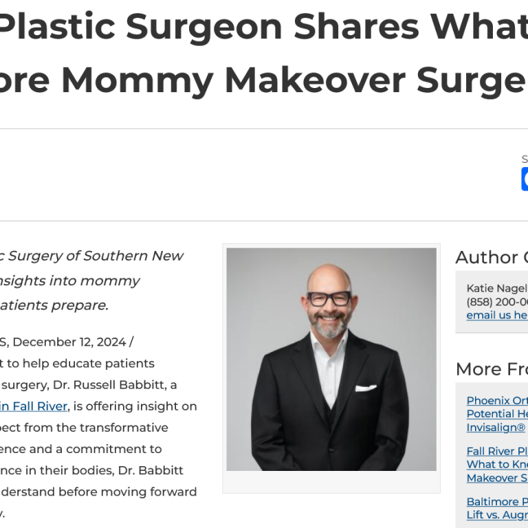 Dr. Russell Babbitt offers advice on mommy makeover surgery, highlighting five key factors to know.