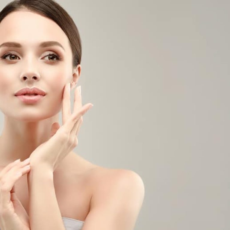 woman-touching-face